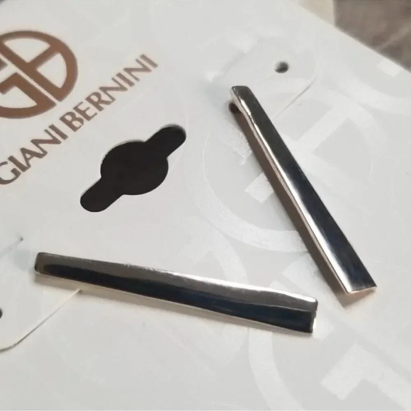 Giani Bernini Linear Drop 925 Sterling Silver Earrings - Picture 2 of 3